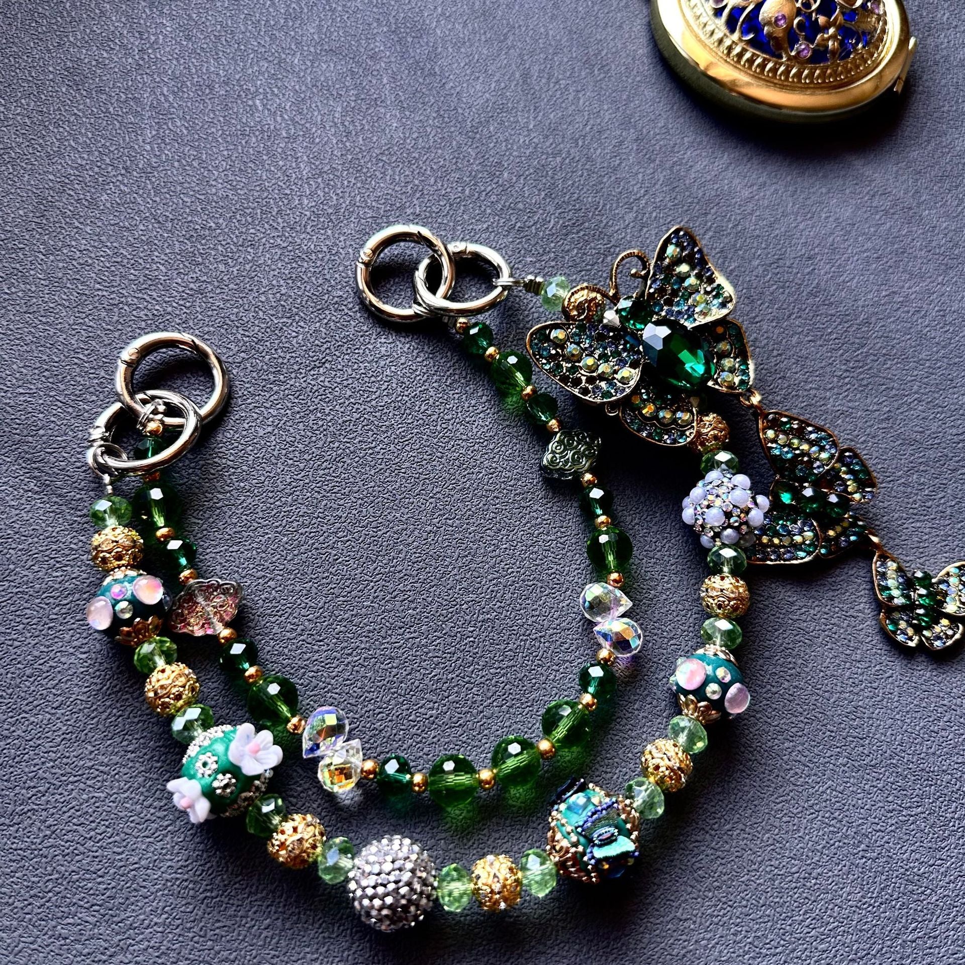 The best-selling original DIY mobile phone chain and bag chain in the live-streaming room of Heavy Industry Diamond Rich Lady Chain
