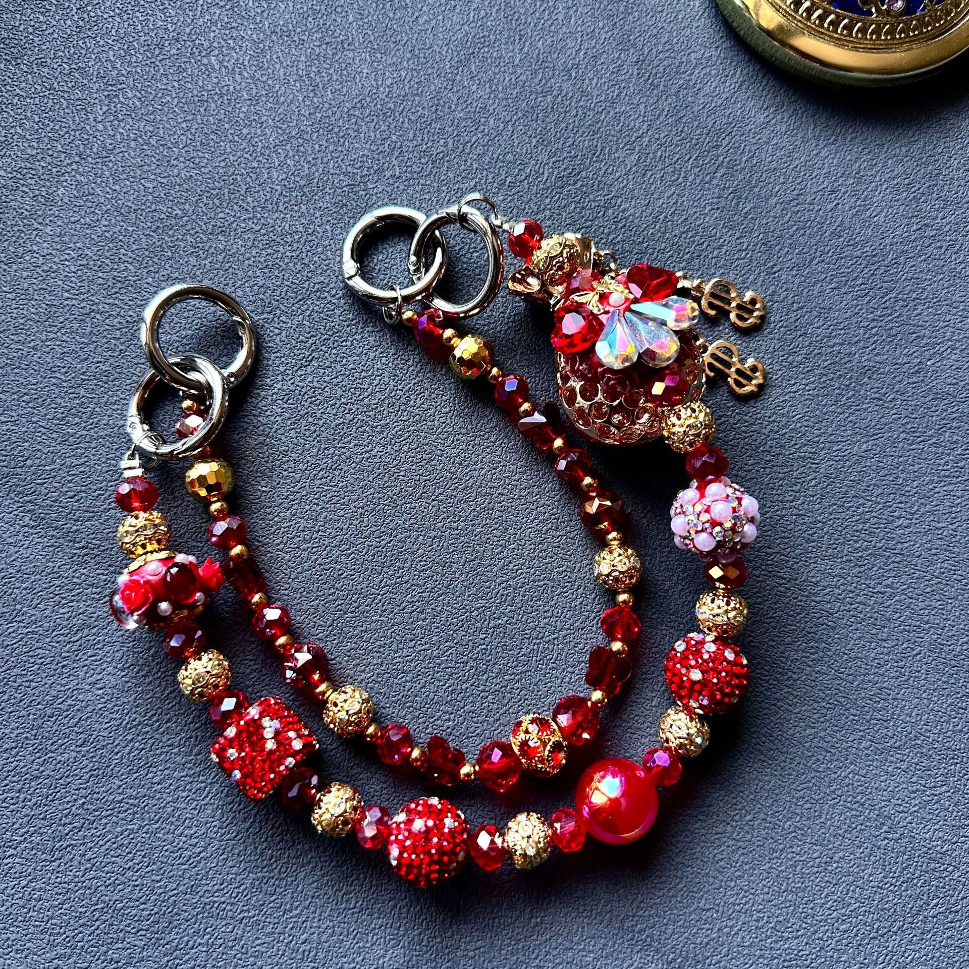 The best-selling original DIY mobile phone chain and bag chain in the live-streaming room of Heavy Industry Diamond Rich Lady Chain