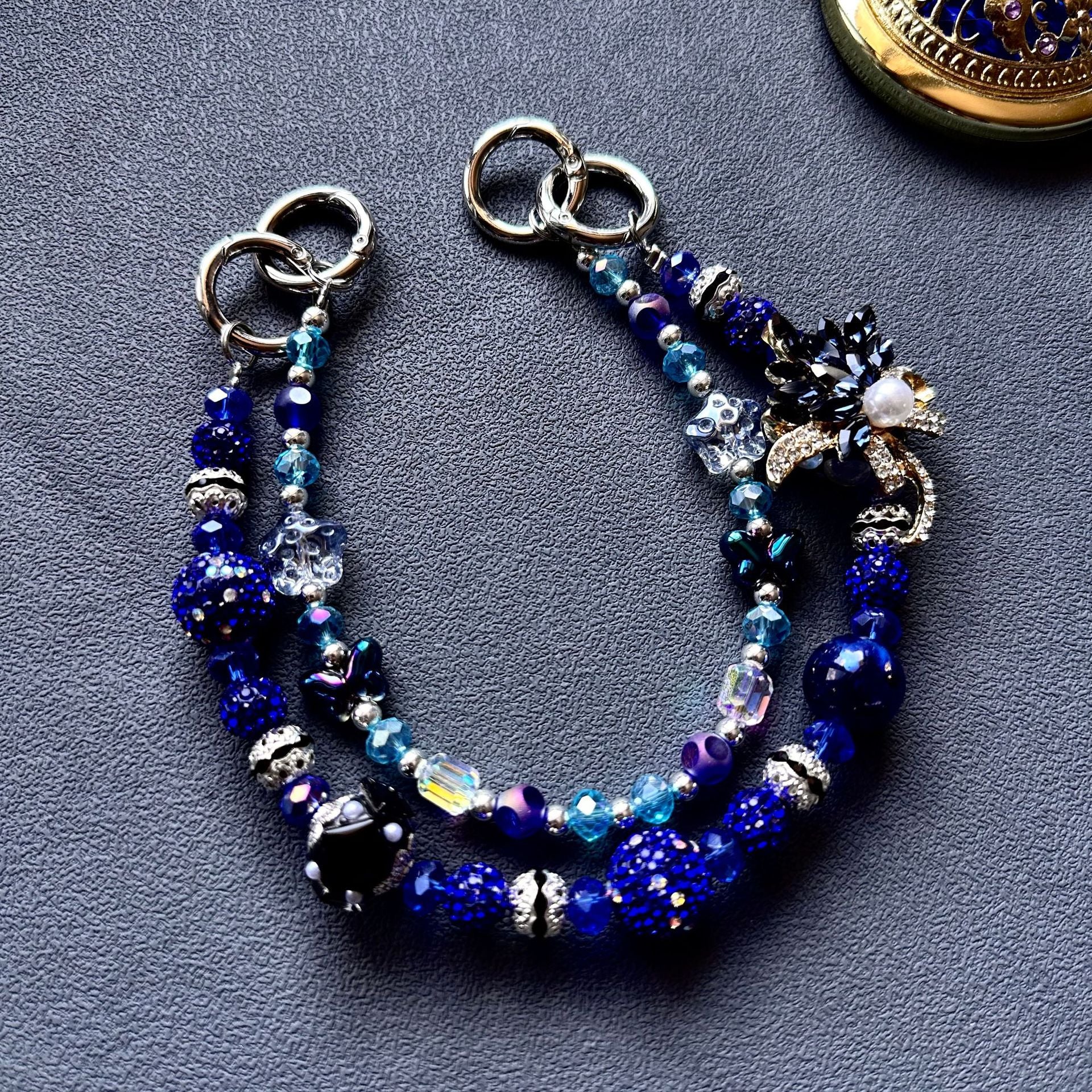 The best-selling original DIY mobile phone chain and bag chain in the live-streaming room of Heavy Industry Diamond Rich Lady Chain