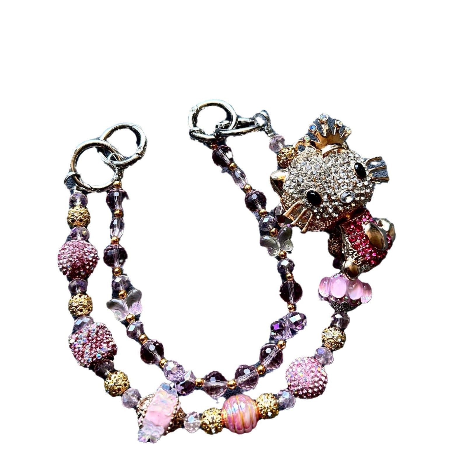 The best-selling original DIY mobile phone chain and bag chain in the live-streaming room of Heavy Industry Diamond Rich Lady Chain