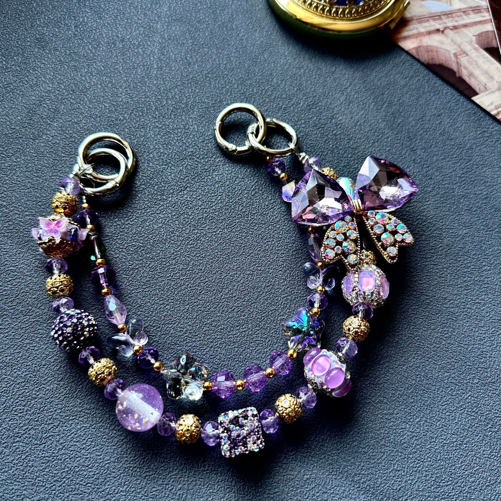 The best-selling original DIY mobile phone chain and bag chain in the live-streaming room of Heavy Industry Diamond Rich Lady Chain