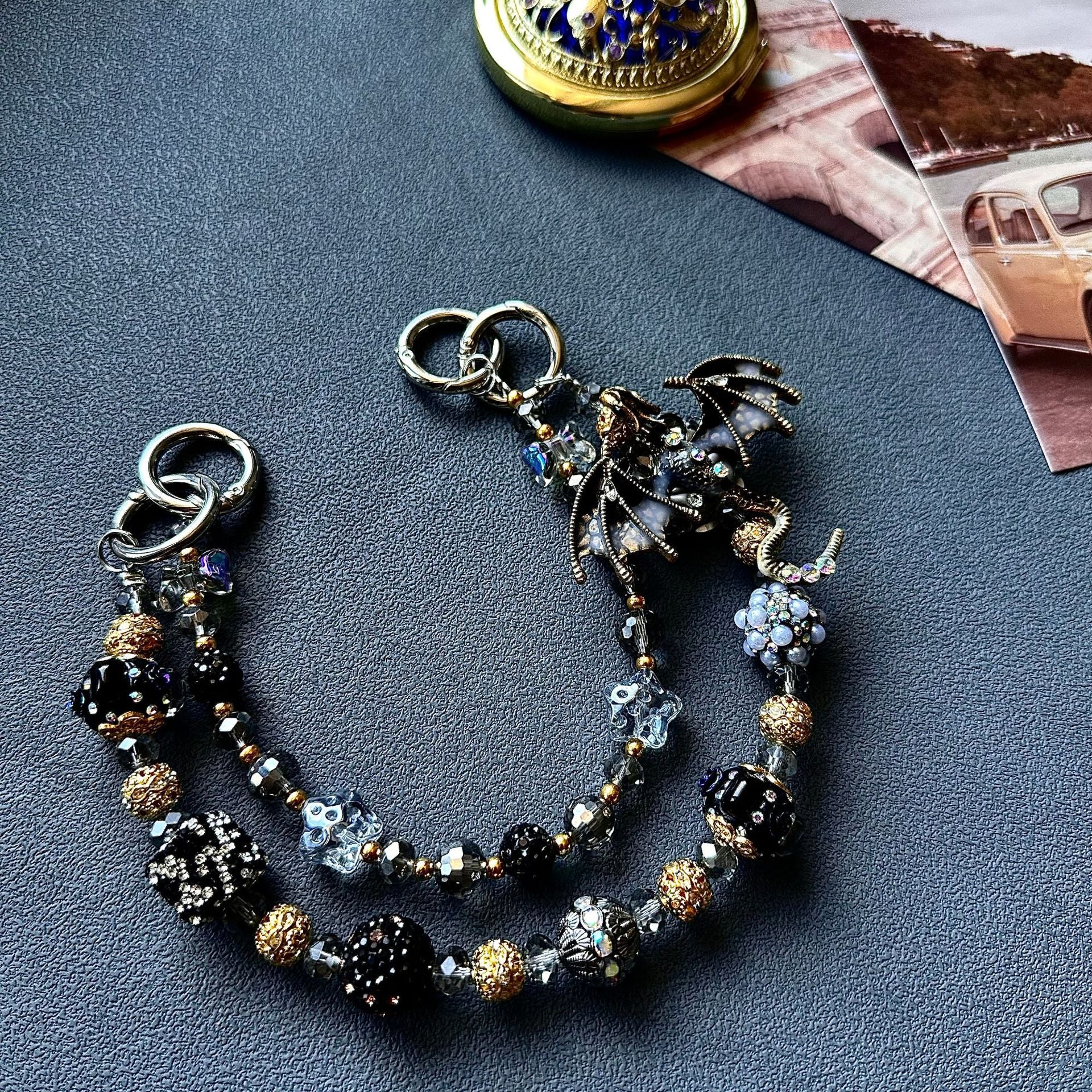 The best-selling original DIY mobile phone chain and bag chain in the live-streaming room of Heavy Industry Diamond Rich Lady Chain