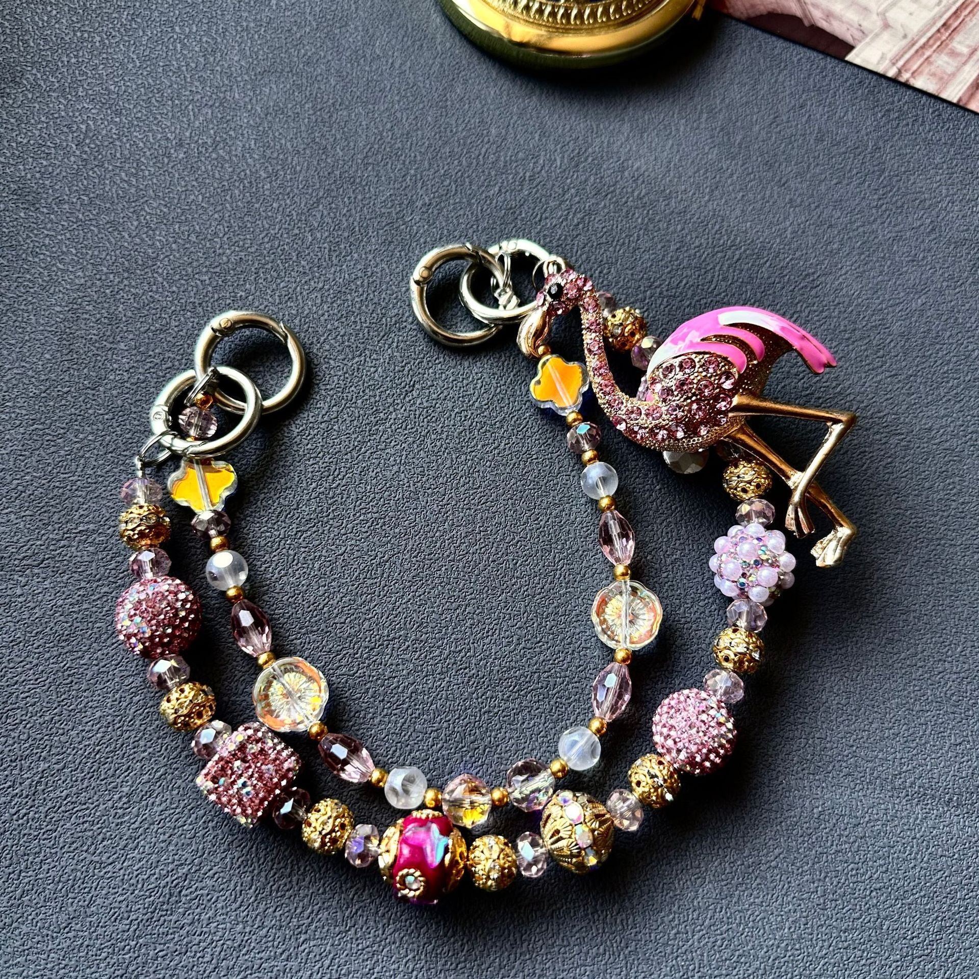 The best-selling original DIY mobile phone chain and bag chain in the live-streaming room of Heavy Industry Diamond Rich Lady Chain